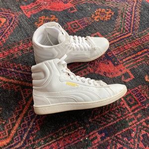PUMA - White Women's Hi-tops Size 8